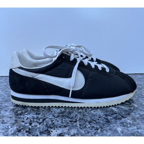 Nike Cortez Black And White Suede Vintage Nike Classic Cortez Nylon Suede Black White Men's Size